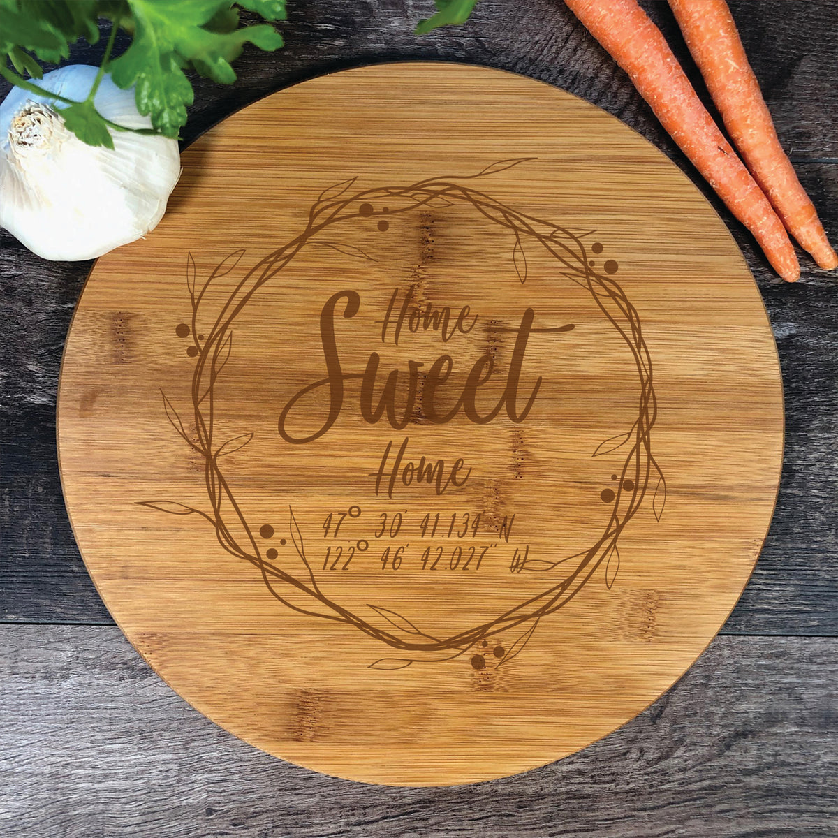 Home Sweet Home Personalized Cutting Board with Pineapple and Last Nam –  milk & honey