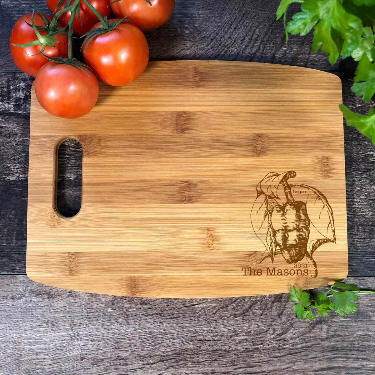 Auburn Desert Customizable Handmade Cutting Board, CB06