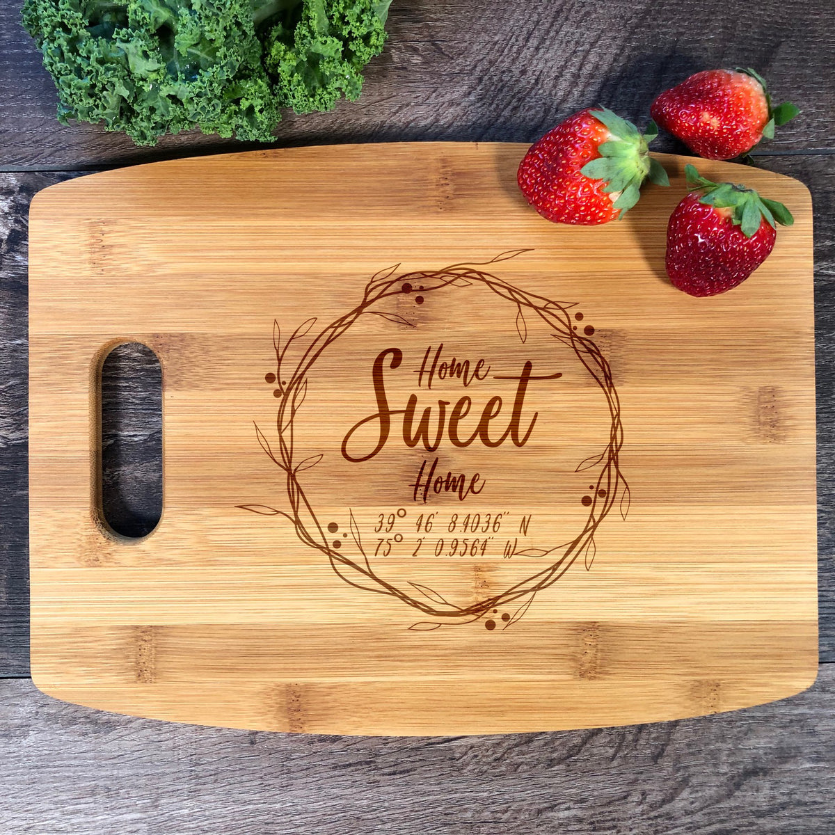 Home Sweet Home Personalized Cutting Board with Pineapple and Last Nam –  milk & honey