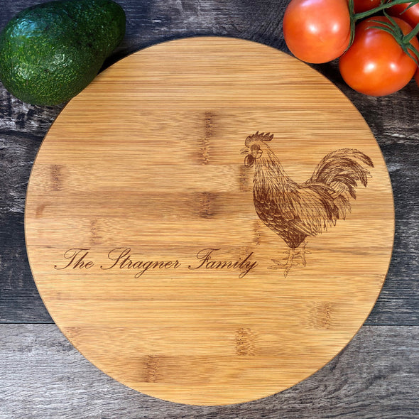 Rooster Cutting Board. Farmlife personalized Gift. M99