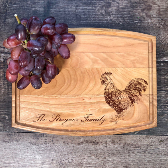 Rooster Cutting Board. Farmlife personalized Gift. M99