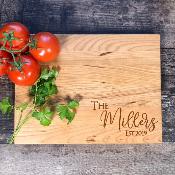 Custom Family Name Cutting Board M14