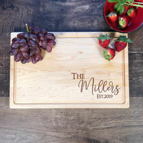 Custom Family Name Cutting Board M14