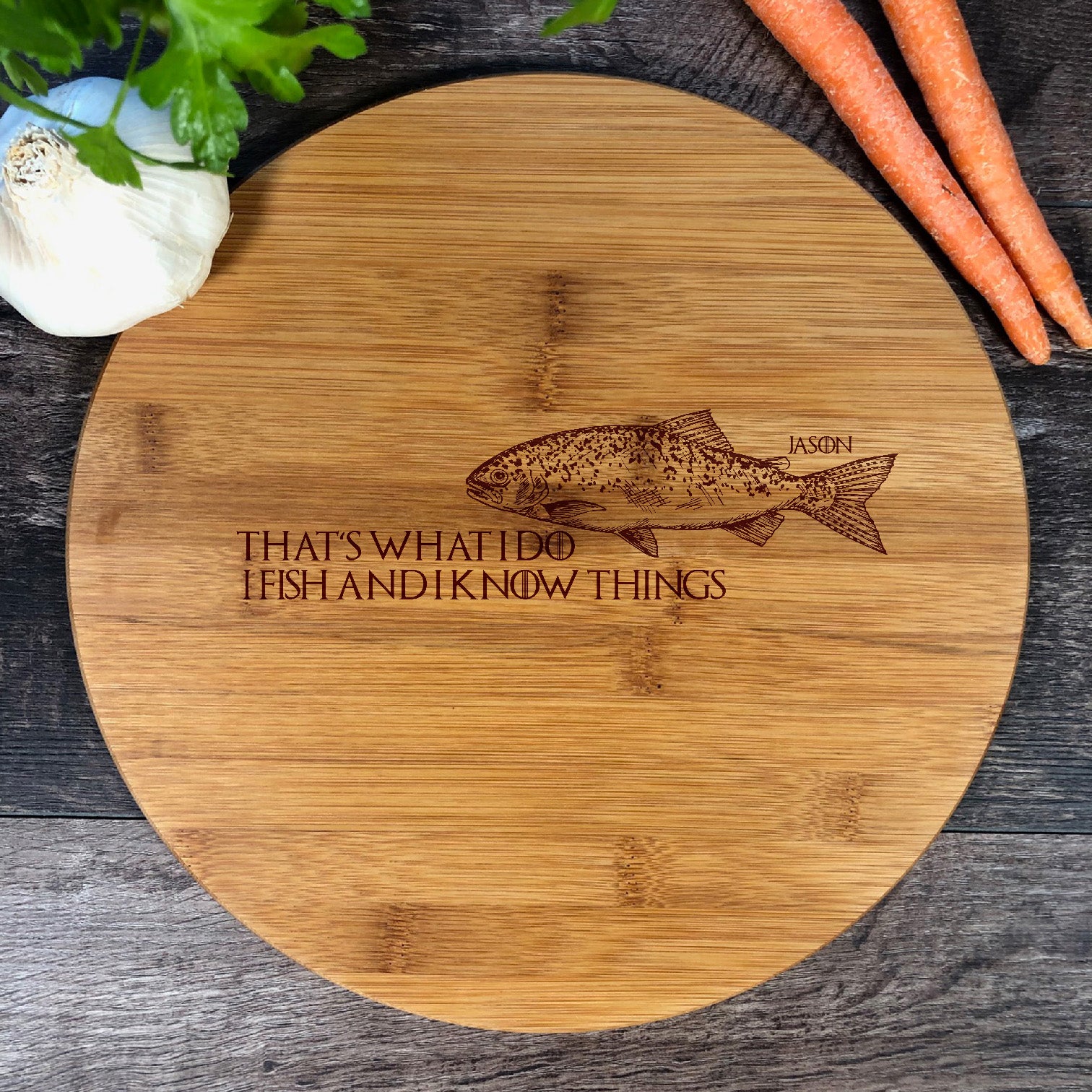 Wooden Cutting Board for Fish