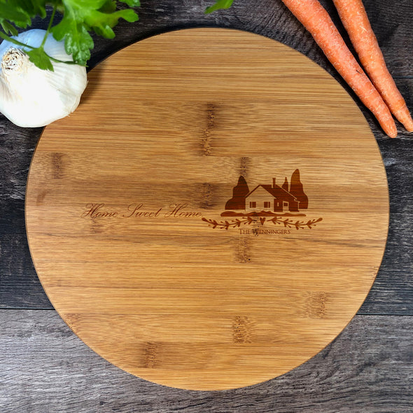 Home Sweet Home. Wood Cutting Board. Realtors Gift Customize. M20