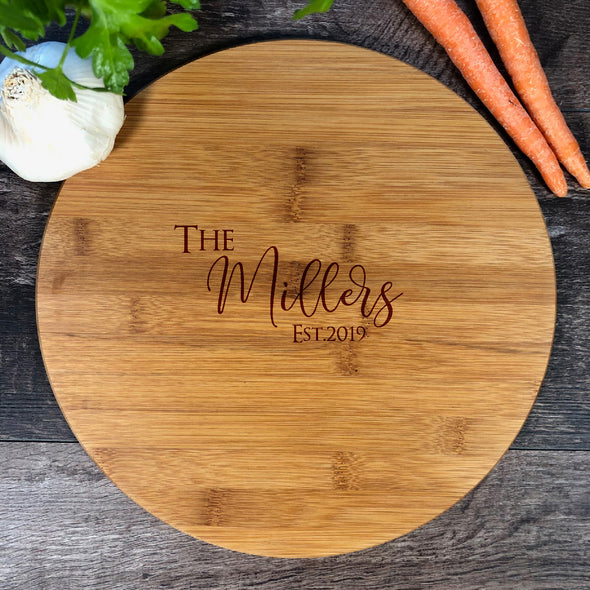 Custom Family Name Cutting Board M14