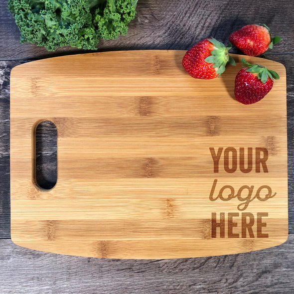 Your Logo Here. Wood Cutting Board. Personalized Board. M35