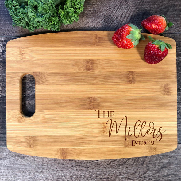 Custom Family Name Cutting Board M14