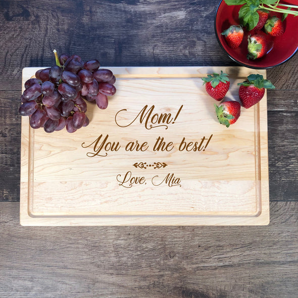 Mom You Are The Best. Custom Cutting Board. Gift For Mom. M47
