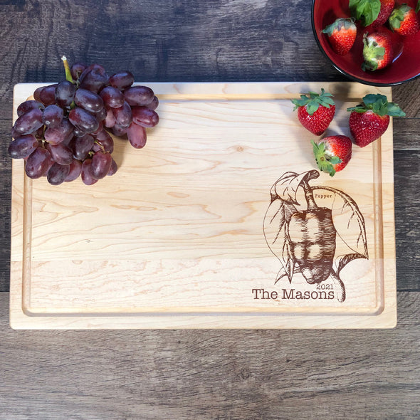 Wood Cutting Board. Peper. Customized Gift. M66