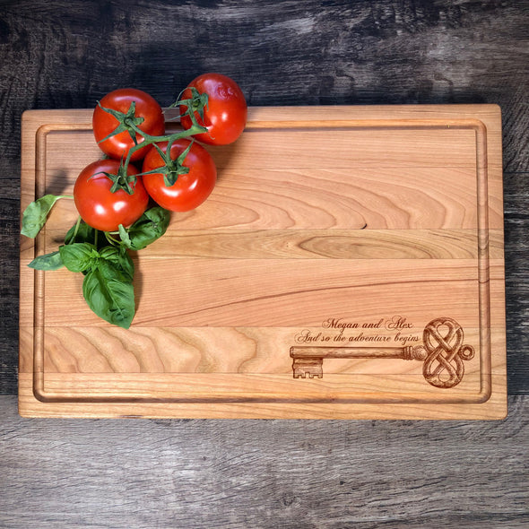 And So The Adverture Begins. Custom Cutting Board. Housewarming Gift. M21