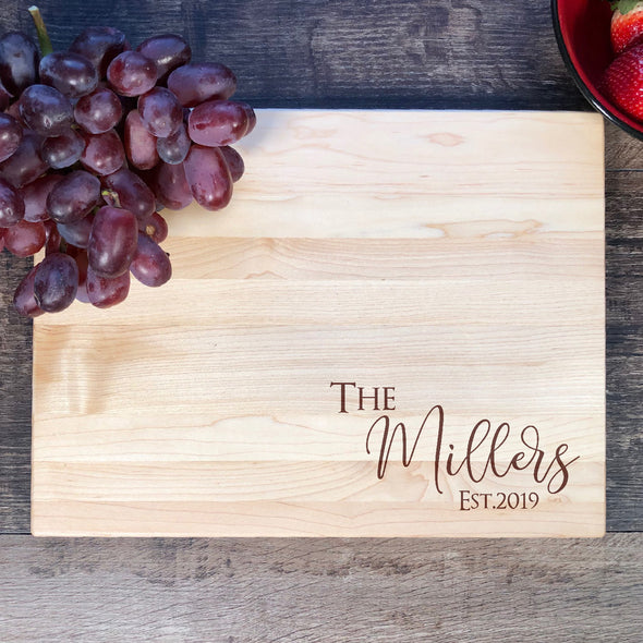 Custom Family Name Cutting Board M14