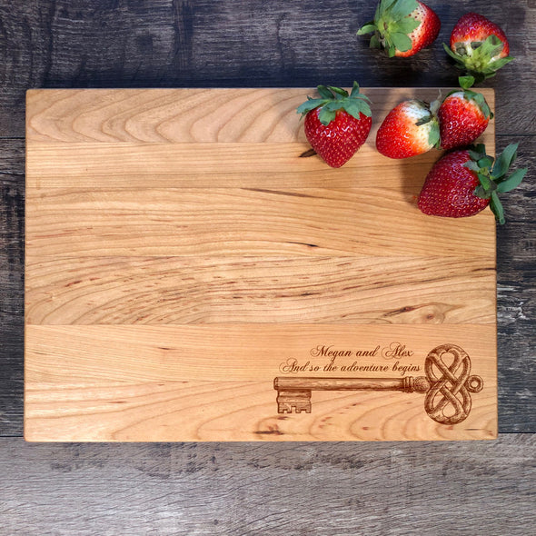 And So The Adverture Begins. Custom Cutting Board. Housewarming Gift. M21