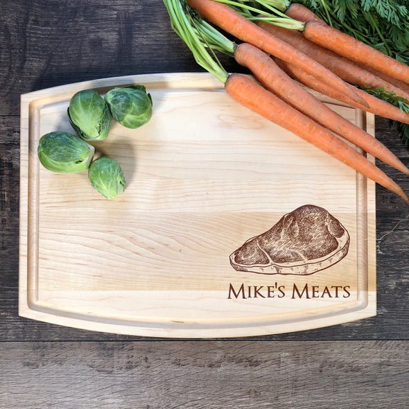 Custom Cutting Board. Gift For Dad. Wood Cutting Board. Meat. M67