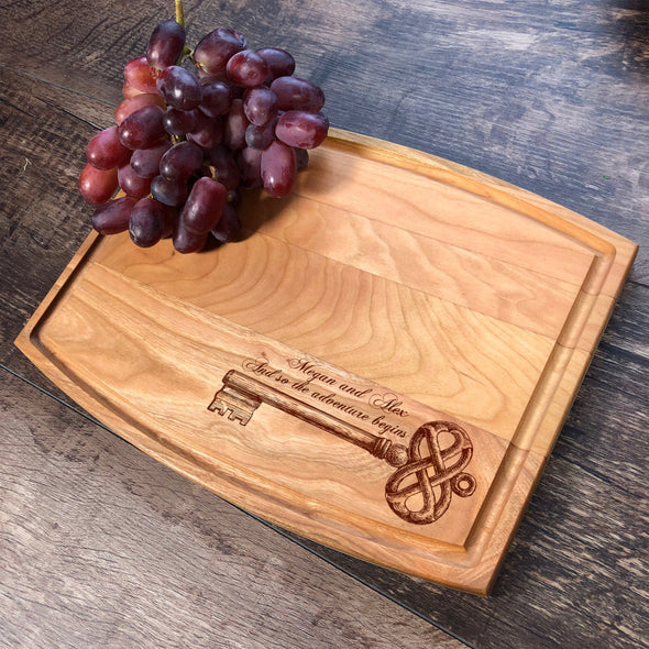 And So The Adverture Begins. Custom Cutting Board. Housewarming Gift. M21