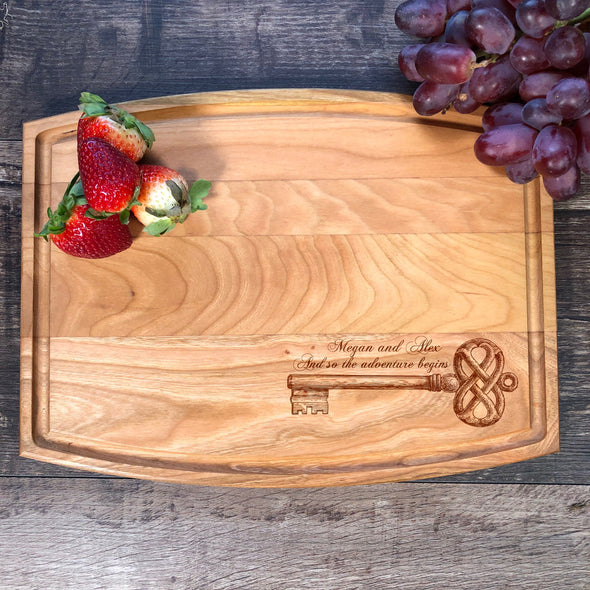 And So The Adverture Begins. Custom Cutting Board. Housewarming Gift. M21