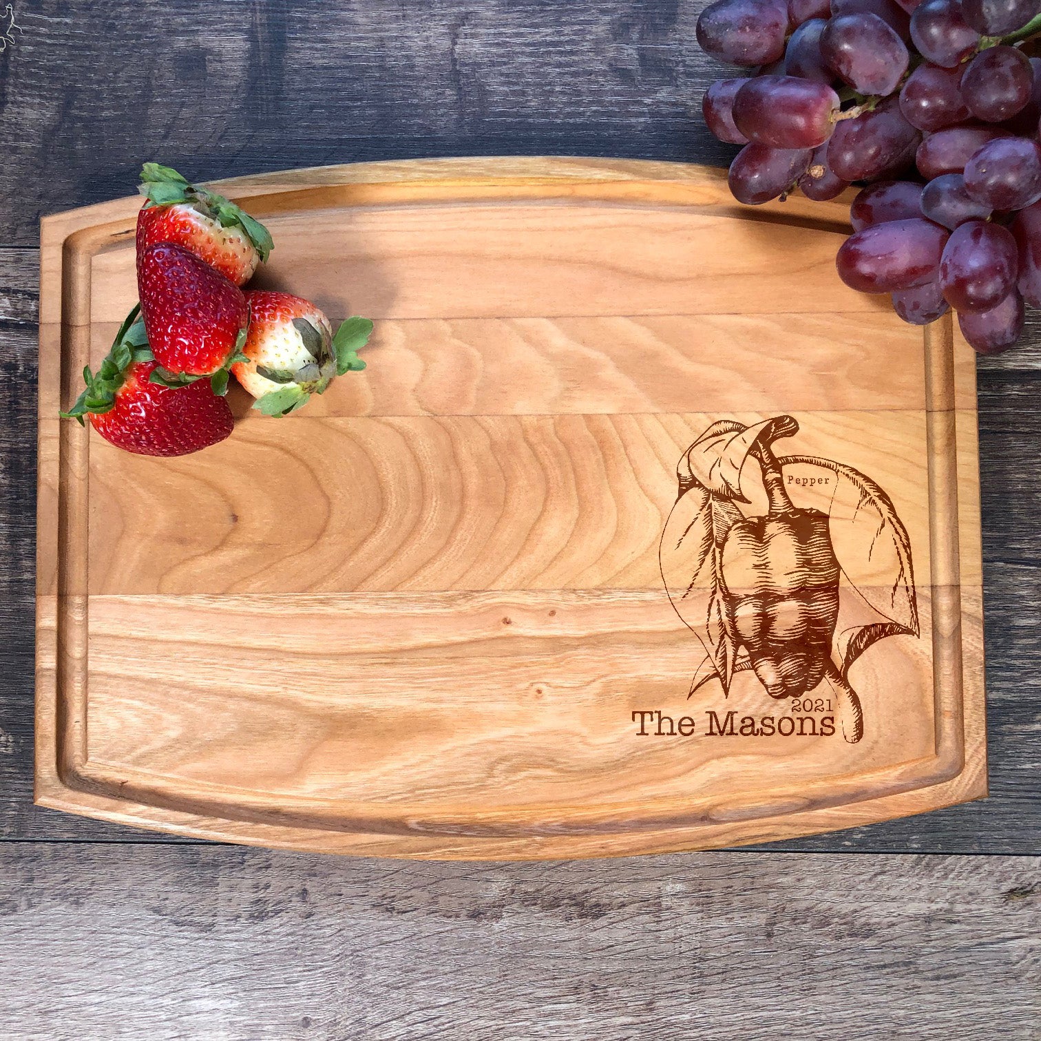 Auburn Desert Customizable Handmade Cutting Board, CB06