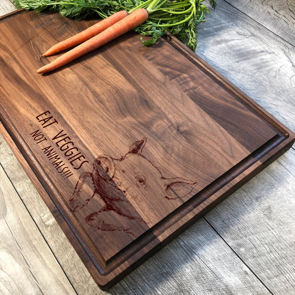 Personalized Cheese Board. Eat Veggies Not Animals M45