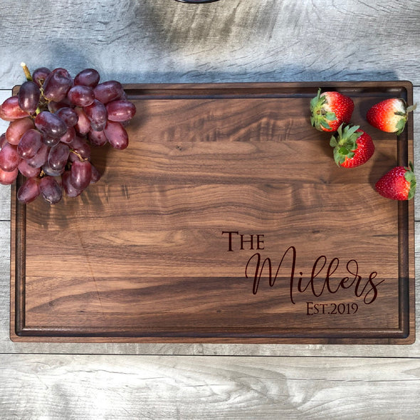 Custom Family Name Cutting Board M14