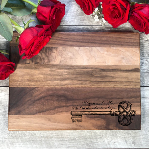 And So The Adverture Begins. Custom Cutting Board. Housewarming Gift. M21